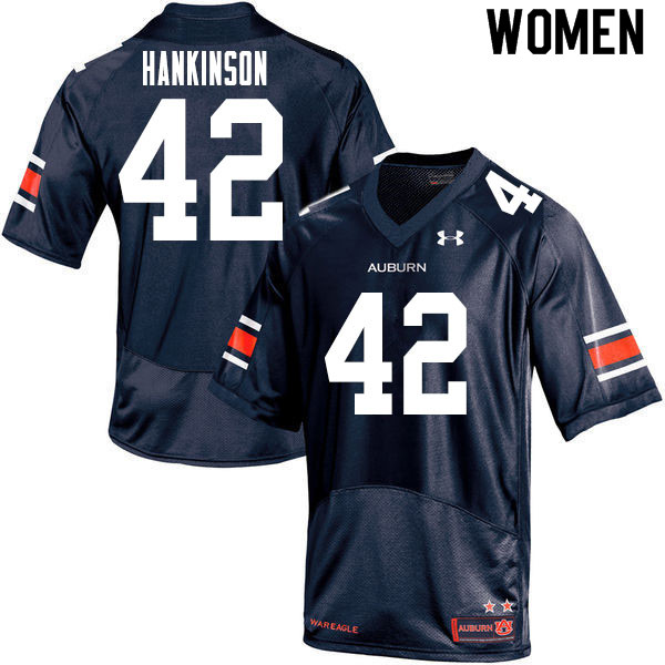 Women's Auburn Tigers #42 Crimmins Hankinson Navy 2020 College Stitched Football Jersey